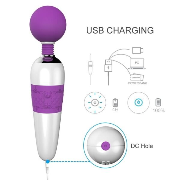 Elegance Rotating Vibrating Wand - Image 3